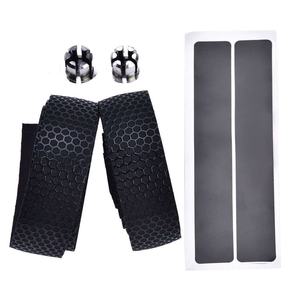 VGEBY 1Pair Bike Handlebar Tape, Comfort Anti-Skid Foam Road Mountain Bar Tape with Handler End Plugs and Adhesives (Black)