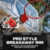 Silverback NXT 54" Wall Mounted Basketball Hoop, Adjustable Height from 7.5 to 10 Indoor / Outdoor Basketball Hoop with QuickPlay Design, White, Alloy Steel view 4