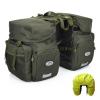 ZTZ 50L Panniers Bike Bags, Waterproof Bike Panniers Made of High-Density 600D Polyester for Durable Use, Bike Saddle Bag come with Reflective Trim and Rain Cover, Easy Organize in 7 inch Rack(Green) view 1