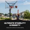 Silverback Height Adjustable In-Ground Basketball Hoop with Tempered Glass Backboard, Pro-Style Breakaway Rim, Pole and Backboard Pad view 3