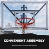 Silverback Height Adjustable In-Ground Basketball Hoop with Tempered Glass Backboard, Pro-Style Breakaway Rim, Pole and Backboard Pad view 4