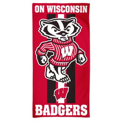NCAA Wisconsin Badgers NCAA Wisconsin Badgers Fiber Beach Towel 9lb 30" x 60", Multi Color, na