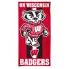 NCAA Wisconsin Badgers NCAA Wisconsin Badgers Fiber Beach Towel 9lb 30" x 60", Multi Color, na view 1