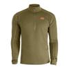 First Lite Men's Kiln Quarter-Zip - Merino Wool Midweight Hunting Base Layer - Conifer - Small view 1