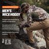 First Lite Mens Wick Hoody - Merino Wool Ultralight Camo Hunting Base Layer, Quick Dry, UV Protection Hunting Clothing, First Lite Fusion, Medium view 3