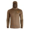 First Lite Mens Wick Hoody - Merino Wool Ultralight Camo Hunting Base Layer, Quick Dry, UV Protection Hunting Clothing, Dry Earth, Large view 1