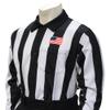 Smitty Men's Long Sleeve Football Referee Shirt with 2 inch Stripes & USA Flag (X-Large) view 1