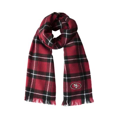 Littlearth NFL San Francisco 49ers Plaid Blanket Scarf, Team Color, 70" x 30"