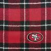 Littlearth NFL San Francisco 49ers Plaid Blanket Scarf, Team Color, 70" x 30" view 3