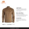 First Lite Men's Kiln Quarter-Zip - Merino Wool Midweight Hunting Base Layer - Dry Earth - Small view 3