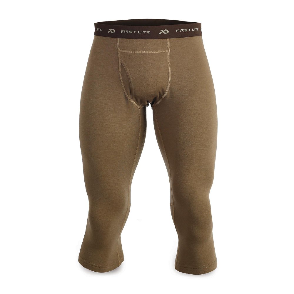 First Lite Men's Kiln Boot Top Bottom - Midweight Merino Wool Baselayer Baselayer - Dry Earth - XX-Large