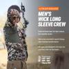 First Lite Men's Wick Long Sleeve Crew - Merino Wool Camo Hunting Base Layer, UV Protection Moisture Management Shirt, Dry Earth, Small view 3
