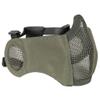 AOUTACC Airsoft Mask, Half Face Mesh Masks with Ear Protection for CS/Hunting/Paintball/Shooting (Mesh Ear, Gray) view 1