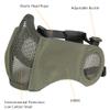 AOUTACC Airsoft Mask, Half Face Mesh Masks with Ear Protection for CS/Hunting/Paintball/Shooting (Mesh Ear, Gray) view 2