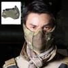 AOUTACC Airsoft Mask, Half Face Mesh Masks with Ear Protection for CS/Hunting/Paintball/Shooting (Mesh Ear, Gray) view 3