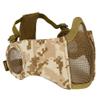 AOUTACC Airsoft Mask, Half Face Mesh Masks with Ear Protection for CS/Hunting/Paintball/Shooting (Mesh Ear, DD) view 1