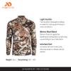 First Lite Men's Kiln Quarter-Zip - Merino Wool Midweight Camo Hunting Base Layer - First Lite Fusion - Medium view 3