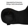 AOUTACC Airsoft Mesh Mask, Half Face Mesh Masks with Ear Protection for CS/Hunting/Paintball/Shooting (Mesh Ear, BK) view 3