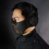 AOUTACC Airsoft Mesh Mask, Half Face Mesh Masks with Ear Protection for CS/Hunting/Paintball/Shooting (Mesh Ear, BK) view 4