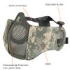 AOUTACC Airsoft Mesh Mask, Half Face Mesh Masks with Ear Protection for CS/Hunting/Paintball/Shooting (Mesh Ear, ACU) view 2
