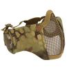 AOUTACC Airsoft Mesh Mask, Half Face Mesh Masks with Ear Protection for CS/Hunting/Paintball/Shooting (Mesh Ear, MA) view 1