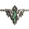 Moon Maiden Jewelry Simple Flourish Headpiece w/Light Peridot Green Stone view 1