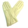 The Leather Emporium Women's Gloves Fur Lined Stripe Detail Slim Fit (Small, Cream) view 1