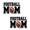 2 Football MOM Decals Team Sports Field Moms Mother Vehicle Car SUV Vinyl Stickers (2 Football MOM(4''x 8'')) view 1