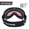 HUBO SPORTS OTG Skiing Snow Goggles with UV Protection, Ski Goggles Of Dual Lens With Anti Fog for Men, Women (BBRose) view 3