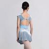 117145408 Adult Velvet Pull On Wrap Ballet Dance Skirt for Women (Grey Blue, M 165) view 4