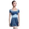 117145408 Adult Velvet Ballet Skirt Pull On Wrap Ballet Dance Skirt for Women (Blue, M 165) view 1