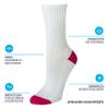 Amazon Essentials Women's Cotton Crew Socks with Light Cushioning, 10 Pairs, White, 6-9 view 2