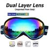 HUBO SPORTS Snow Goggles with OTG for Men Women Adult,Ski Snowboard Goggles of Dual Lens with Anti Fog for UV Protection (BBPGreen) view 2