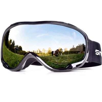HUBO SPORTS Ski Goggles with OTG for Men, Women Adult Youth,Snowboard Goggles of Dual Lens with Anti Fog UV Pretection for Girls (BBPSilver)