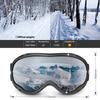 HUBO SPORTS Ski Goggles with OTG for Men, Women Adult Youth,Snowboard Goggles of Dual Lens with Anti Fog UV Pretection for Girls (BBPSilver) view 2