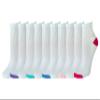 Amazon Essentials Women's Plus-size 10-Pack Cotton Cushioned Ankle Socks Sockshosiery, -white, Shoe Size: 8-12 view 1