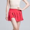 117129001 Wide Waist and Two-Double Pleated Skirt Pull On Wrap Ballet Skirt (Free Size, red) view 3