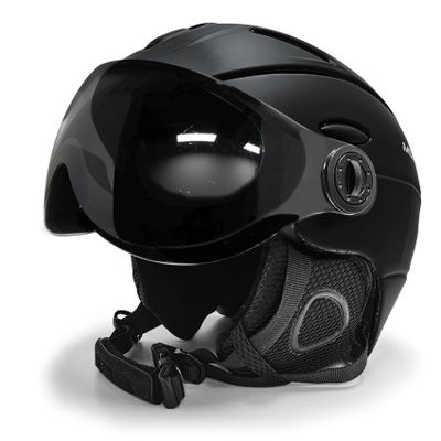2-in-1 Visor Ski Snowboard Helmet Detachable Snow Mask Anti-Fog Anti-uv Integrated Goggle Shield Low Weight Adults Men Women