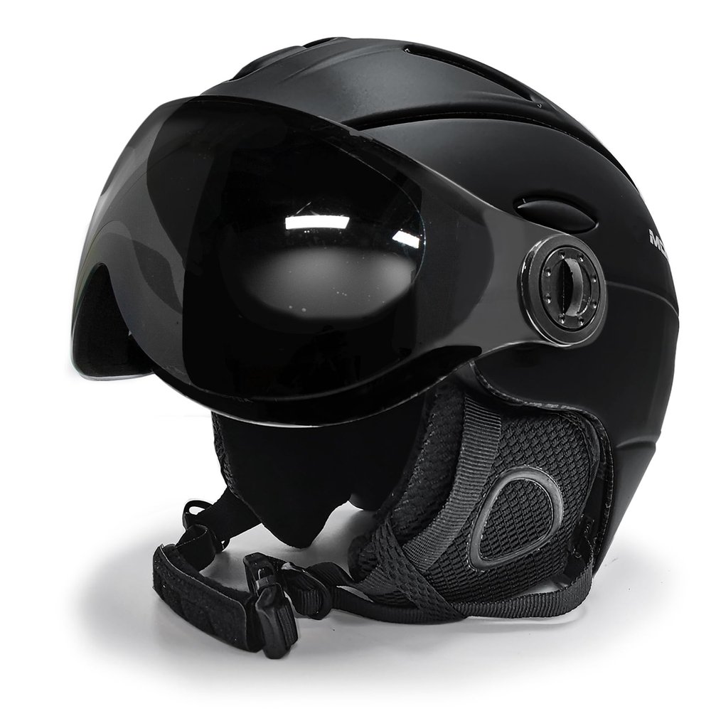 2-in-1 Visor Ski Snowboard Helmet Detachable Snow Mask Anti-Fog Anti-uv Integrated Goggle Shield Low Weight Adults Men Women
