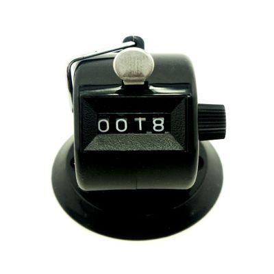 HAND Black Four Digit Handheld & Tabletop Tally Counter Clicker