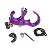 AMEYXGS Archery Release Aids 3 Finger or 4 Finger Automatic Release Aids Aluminum Alloy Adjustable Thumb Trigger Detachable Thumb Grip for Compound BowPurple view 2