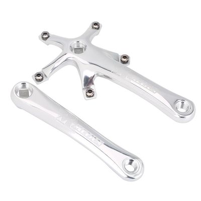 Bike Crankset, Bike Crank Arm Set, Aluminium Alloy Bike Single Speed Crankset, Left and Right Crank Arms Repair Parts for Mountain Bike, Road Bike (1 Pair)