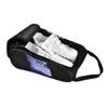 Shoes Bag, Portable Double Zipper Breathable Shoe Carrier Storage Organizer with Breathable Mesh Design Black + Blue, Tear-Re view 2