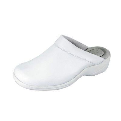 24 Hour Comfort Frida (1046) Women's Wide Width Cushioned Leather Mules White 6