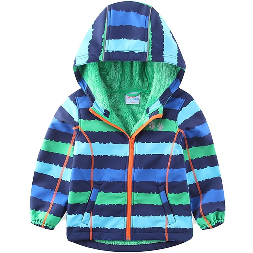 umkaumka Toddler Lightweight Warm Fleece Hoodie Sherpa Lined Coat for Boy 3T