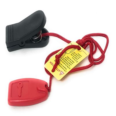 H.F Exchange Magnetic Safety Key Lanyard - Emergency Stop Key with Braided Cord & Clip P/N T2.00F-025 - Safety Switch Assembly Replacement Key for Treadmill - Works with SportsArt T611 T621