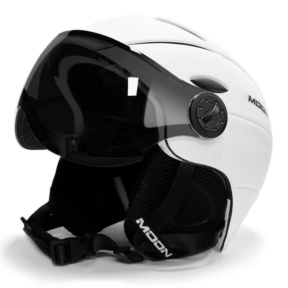 2-in-1 Visor Ski Snowboard Helmet Detachable Snow Mask Anti-Fog Anti-uv Integrated Goggle Shield Low Weight Adults Men Women