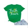 Go All Out XX-Large Kelly Green Adult Faith Over Fear Cross & Arrow T-Shirt view 1