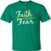 Go All Out XX-Large Kelly Green Adult Faith Over Fear Cross & Arrow T-Shirt view 3