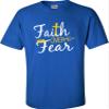 Go All Out XX-Large Royal Blue Adult Faith Over Fear Cross & Arrow T-Shirt view 3